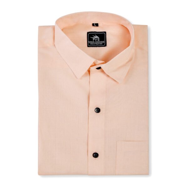 Stylish Peach Cotton Formal Shirt For Men (Pack of 1)