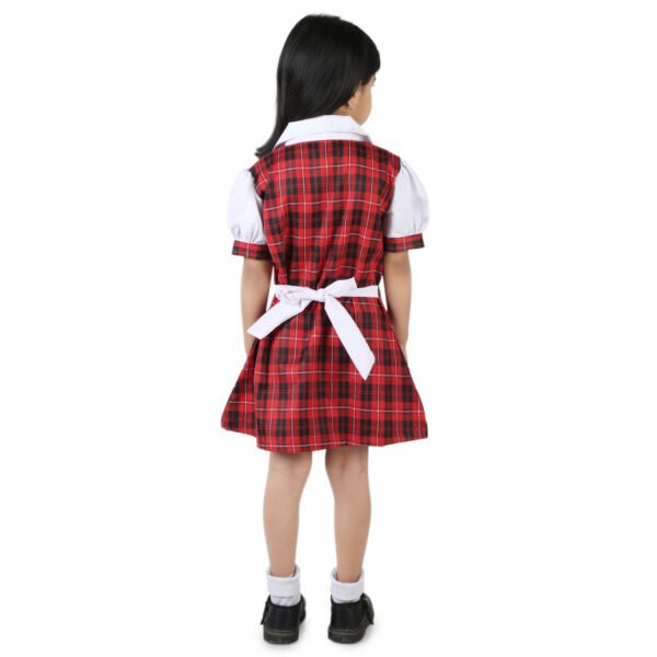 Red and Black Checks Kids School Uniform - Image 5