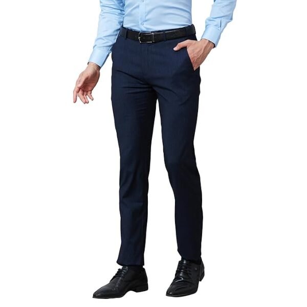 Navy Blue Cotton Full Pant for Men