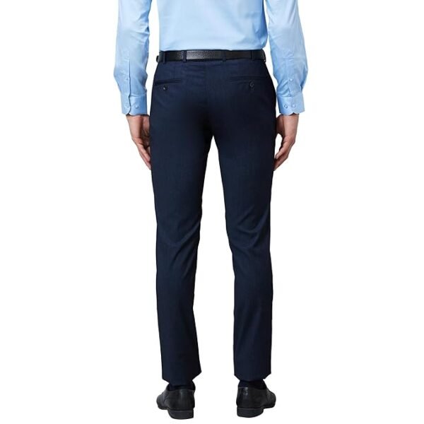 Navy Blue Cotton Full Pant for Men - Image 2